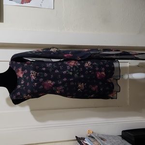 City Triangles Black Sleeveless Dress with Scarf